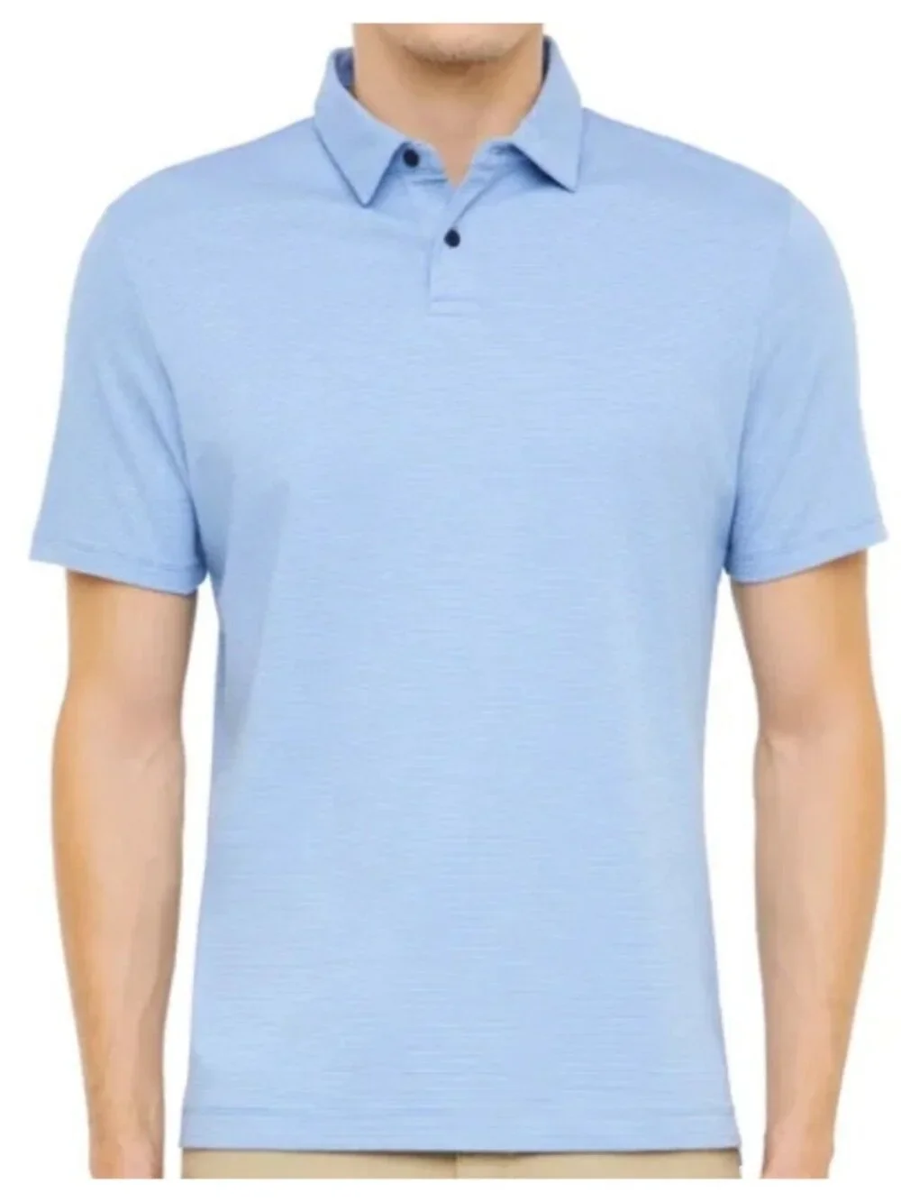 NWT Banana Republic Men's XL Blue Pinstriped  Polo Shirt 100% Cotton